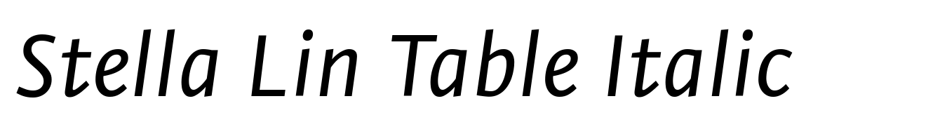 Stella Lin Table Italic